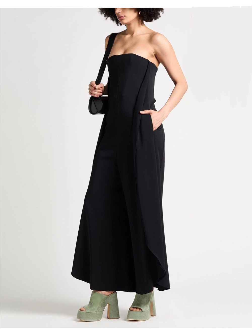 Alaïa Strapless Black Wide-Leg Jumpsuit